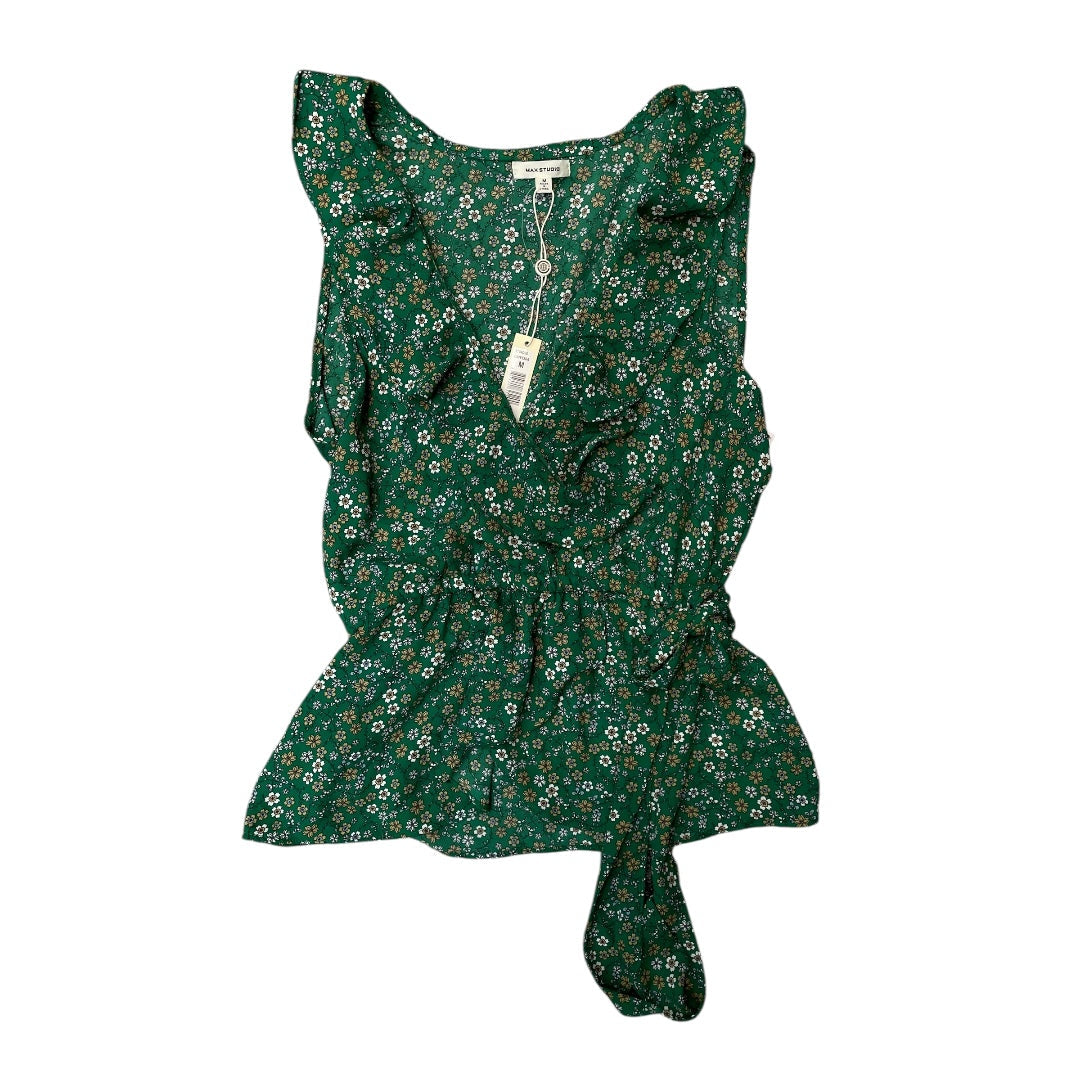 Top Sleeveless By Max Studio In Green, Size:M