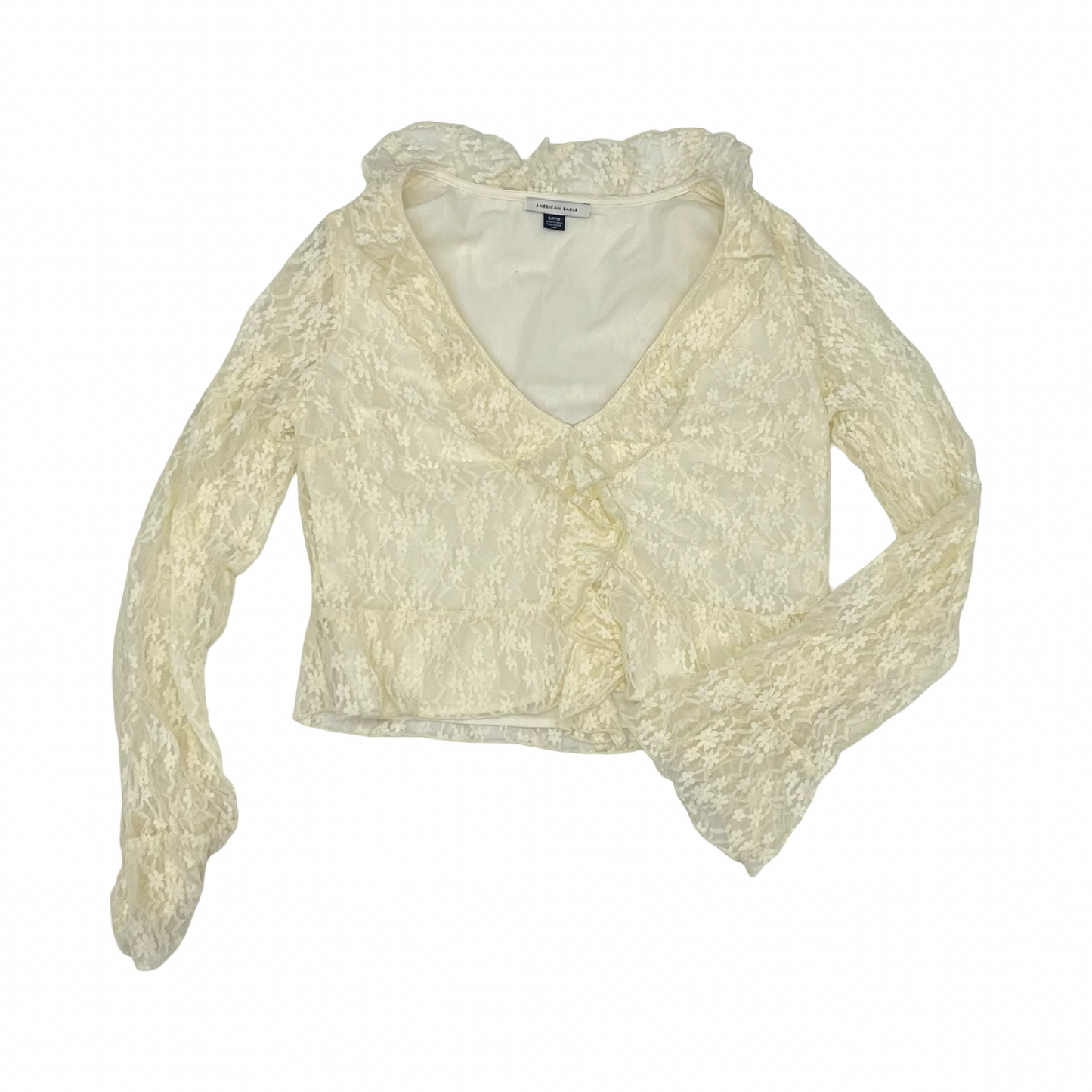 Top Ls By American Eagle In Cream, Size:S