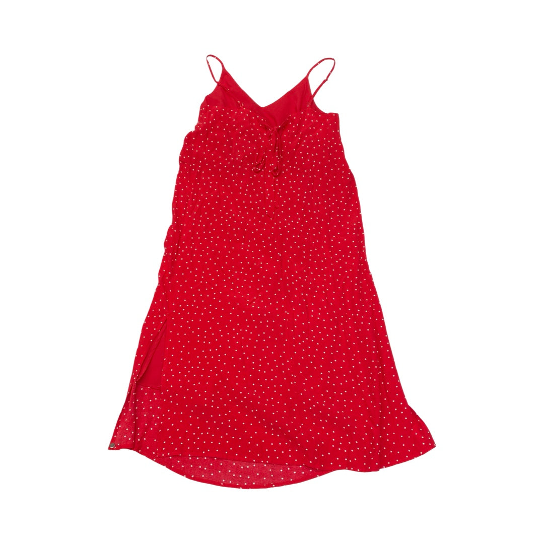 Dress Casual Midi By Gap In Red & White, Size:Xs