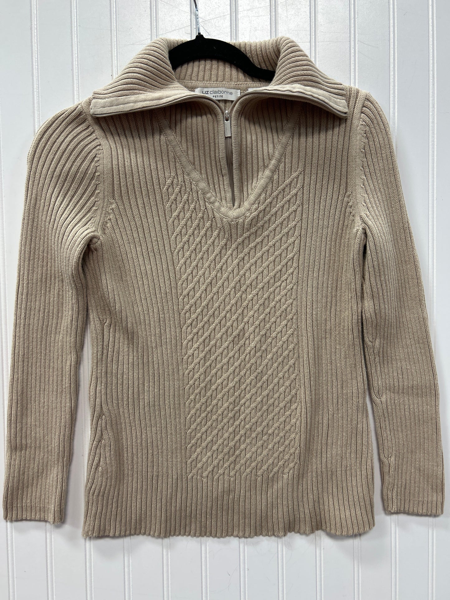 Sweater By Liz Claiborne In Floral Print, Size:Sp
