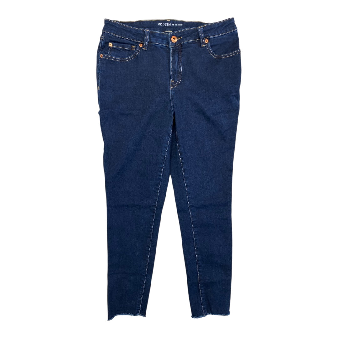 Jeans Skinny By Inc In Blue Denim, Size:10