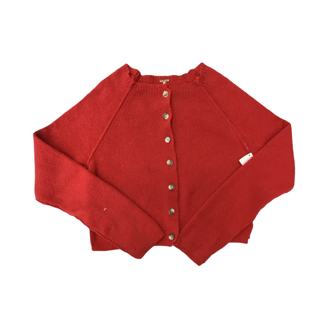 Sweater Cardigan By Free People In Red, Size:Xs