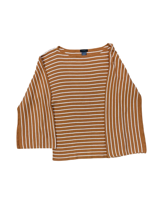 Top Ls By Ann Taylor In Orange & White, Size:L