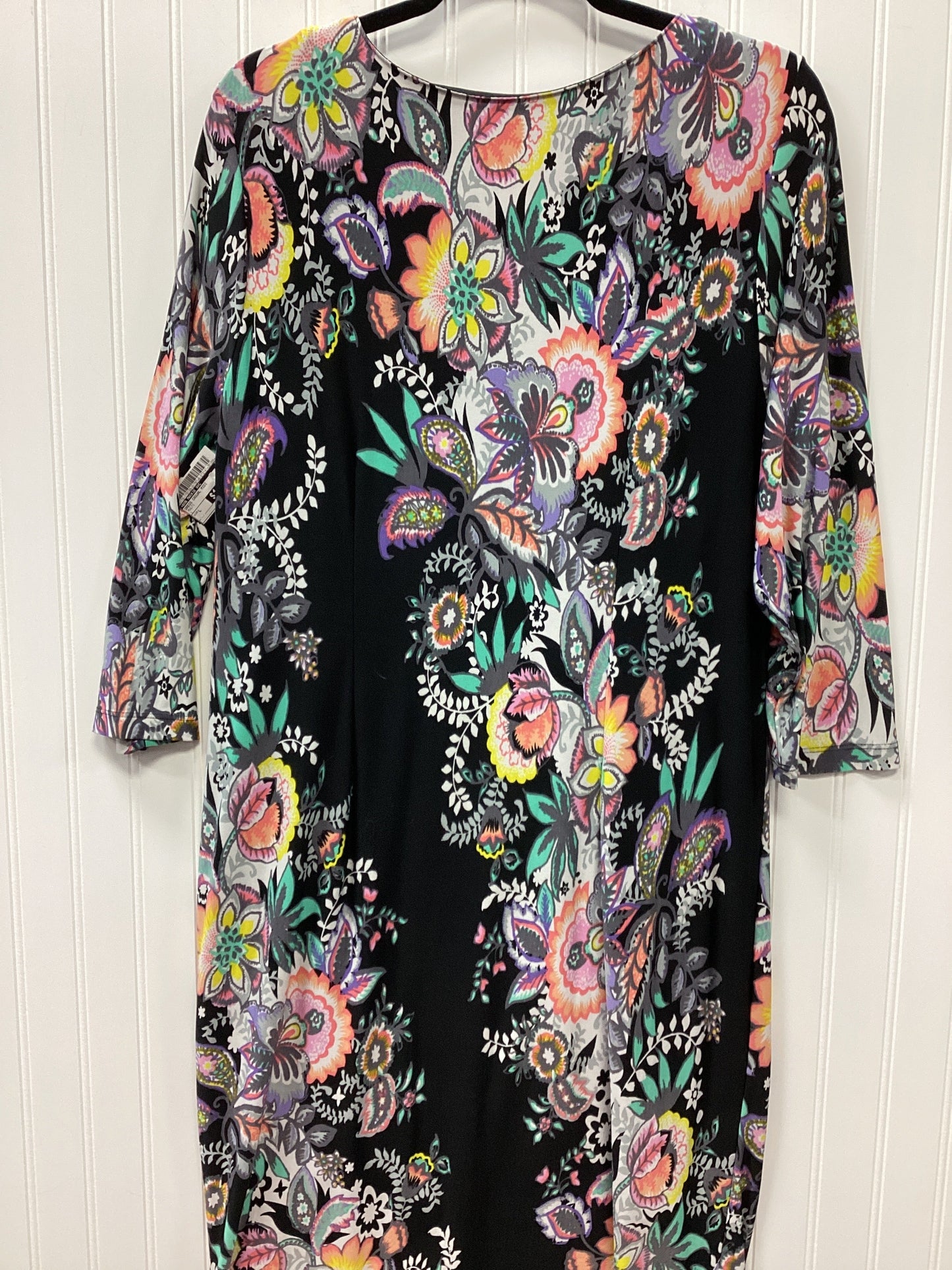 Dress Casual Midi By Bob Mackie Qvc In Multi, Size:L