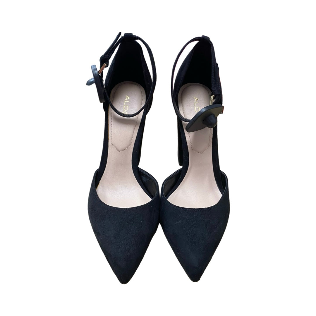 Shoes Heels Block By Aldo In Black, Size:8