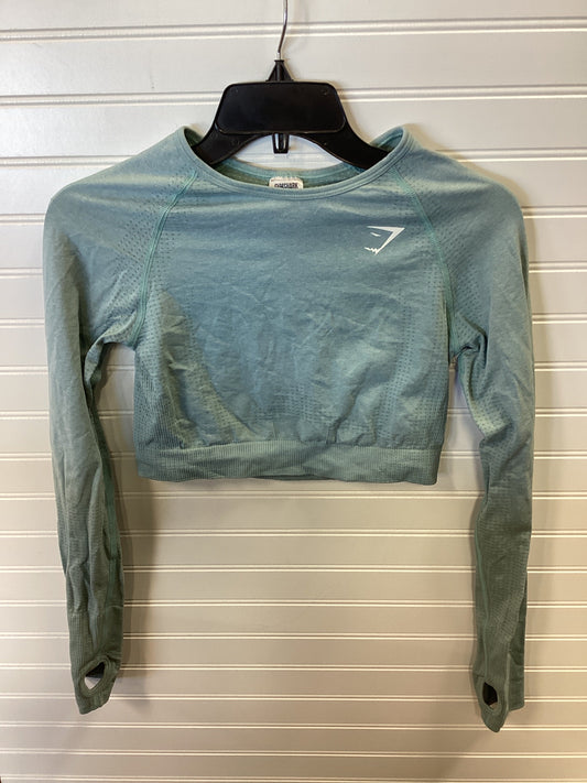 Athletic Top Ls Collar By Gym Shark In Blue, Size:M