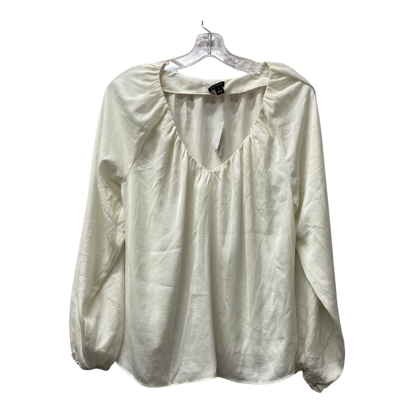 Top Ls By Ann Taylor In White, Size:M
