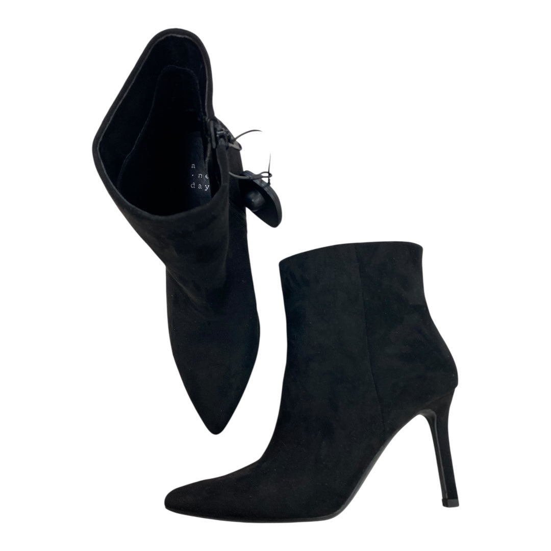 Boots Ankle Heels By A New Day In Black, Size:8