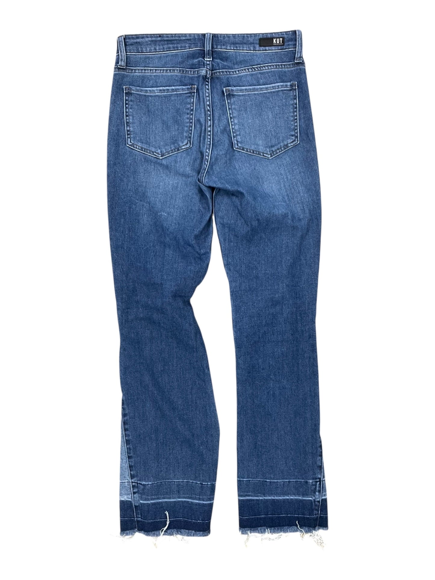Jeans Flared By Kut In Blue Denim, Size:4