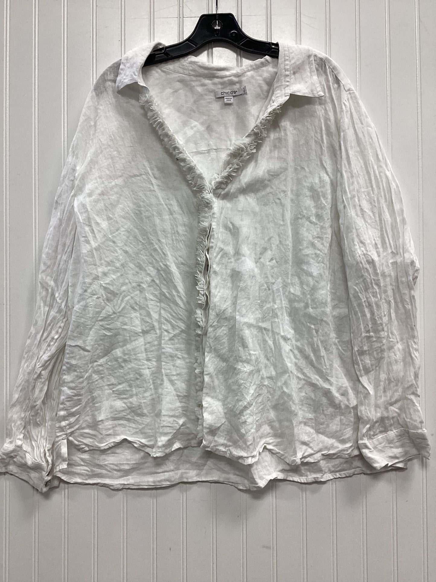 Top Ls By Chicos In White, Size:1X