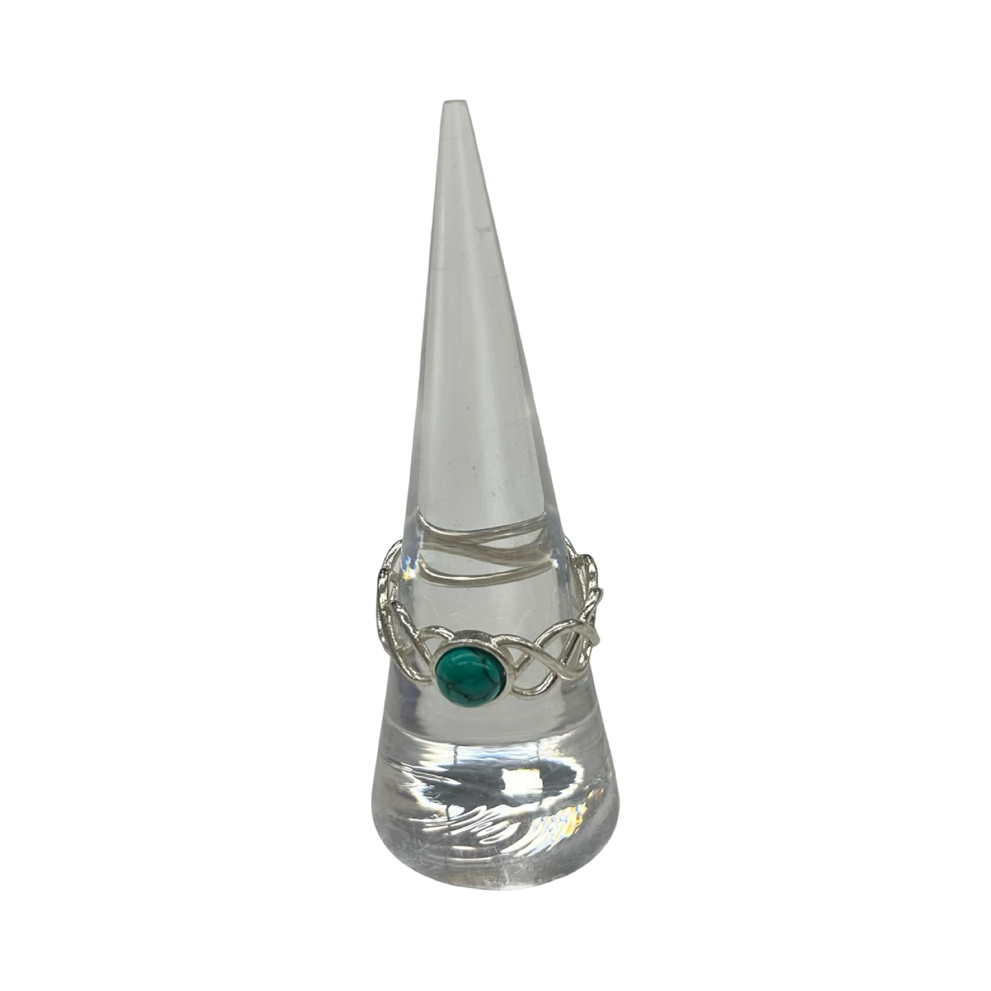 Ring Band By Clothes Mentor In Silver, Size:9