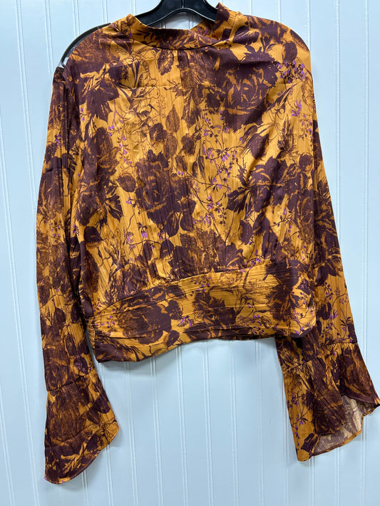 Top Ls By Anthropologie In Orange, Size:Xl