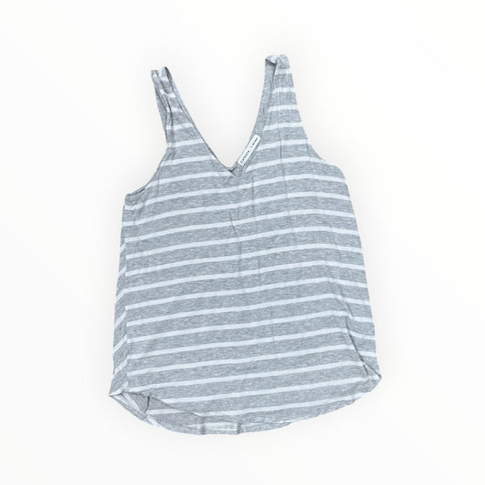 Athletic Tank Top By Athleta In Grey & White, Size:M