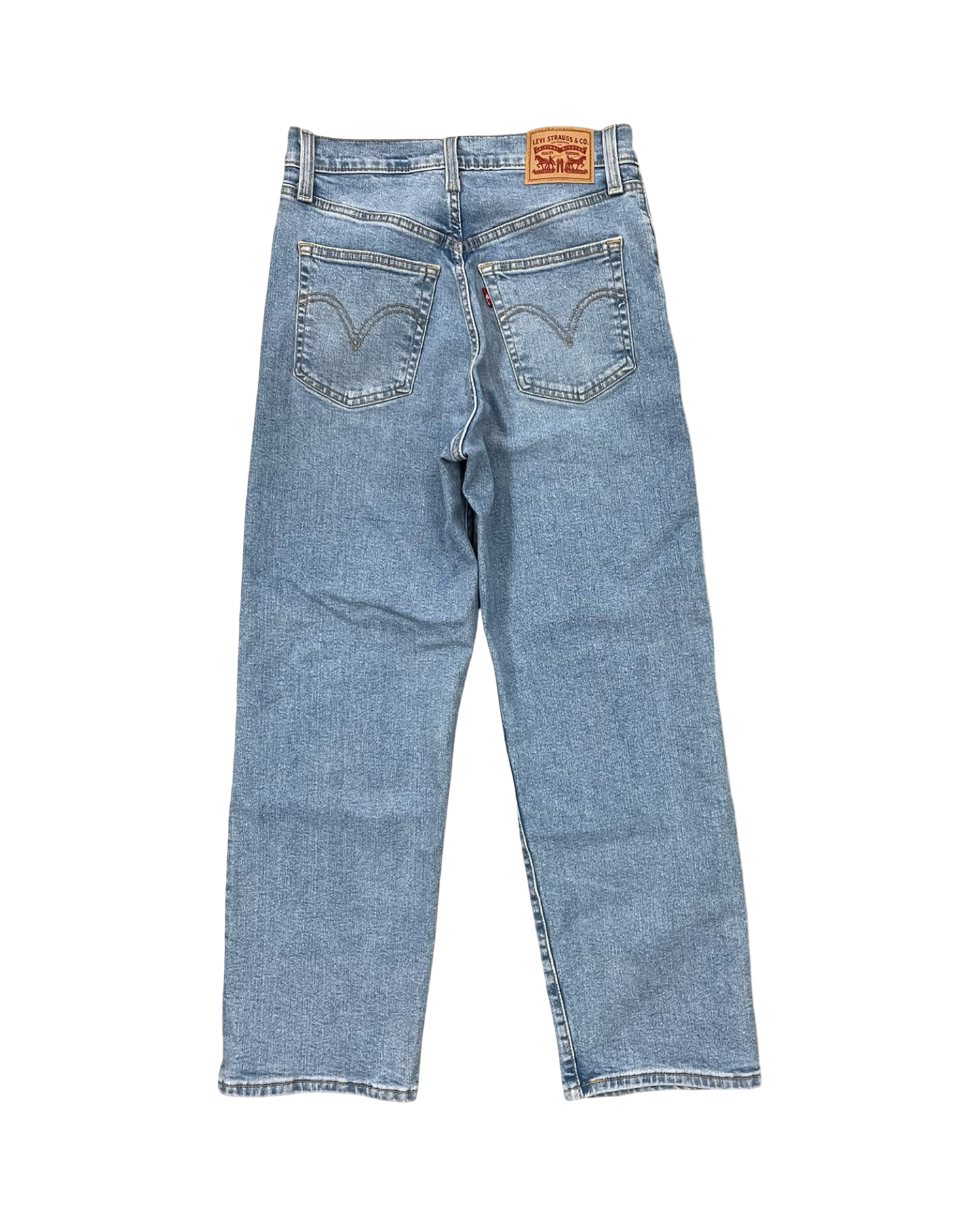 Jeans Straight By Levis In Blue Denim, Size:4