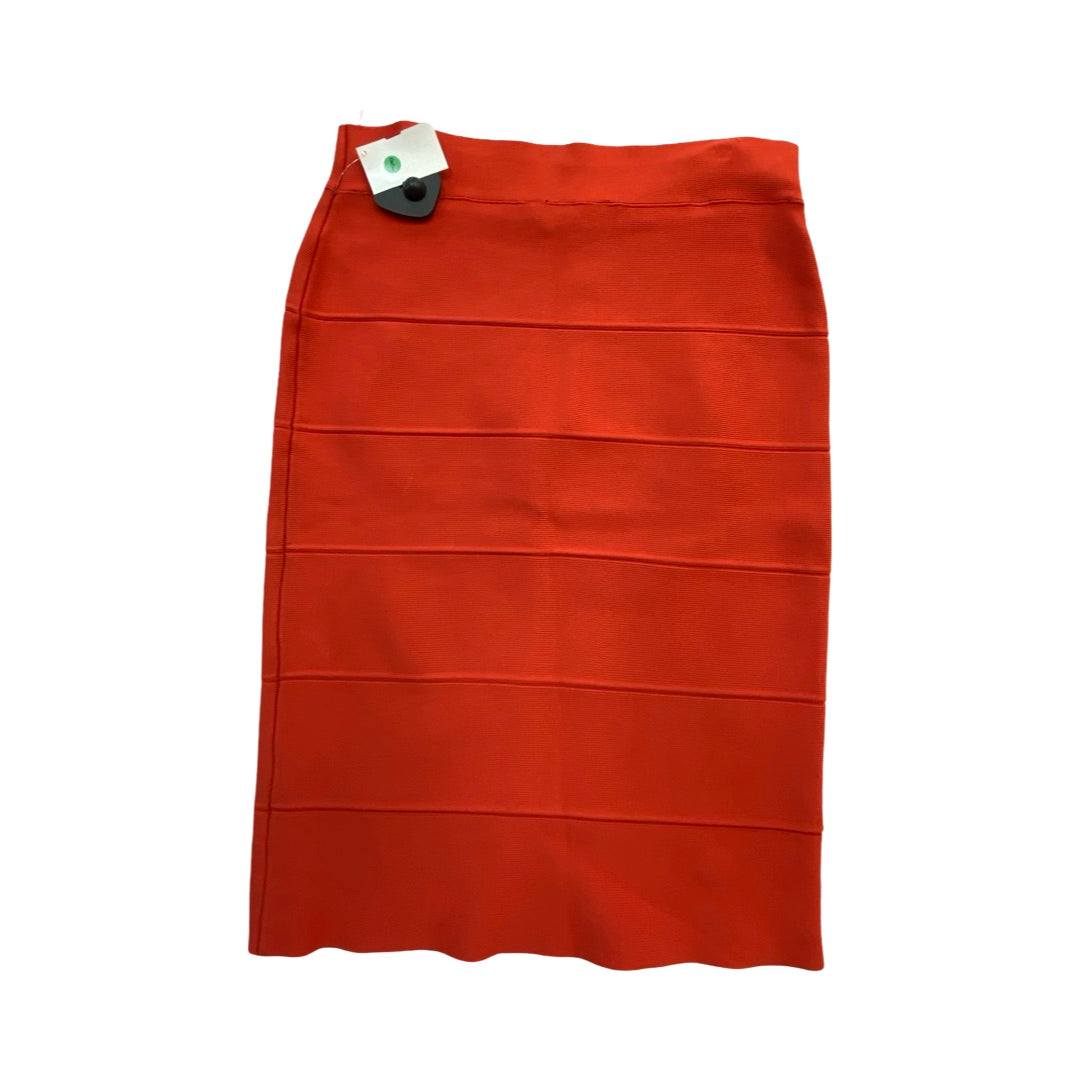 Skirt Midi By Bcbgmaxazria In Orange, Size:M