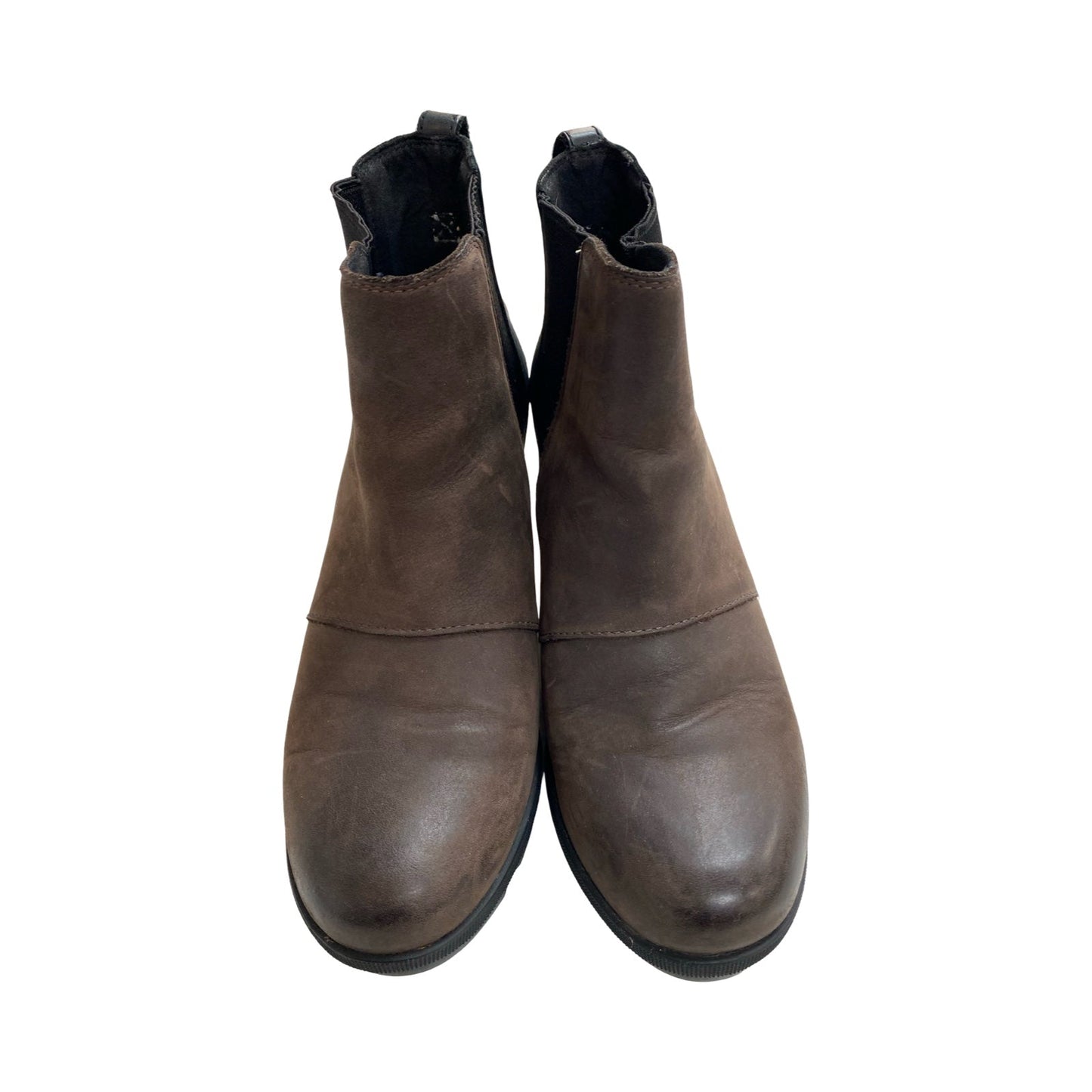 Boots Ankle Heels By Sorel In Black & Brown, Size:9