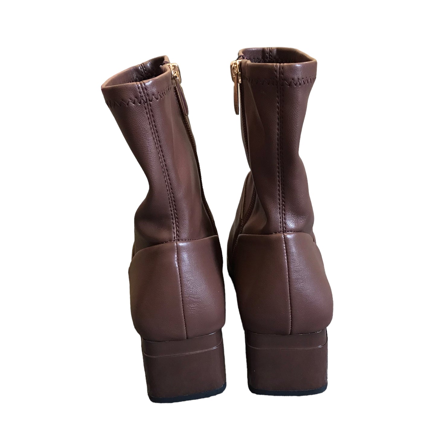 BROWN BOOTS ANKLE HEELS by FRANCO SARTO Size:7.5