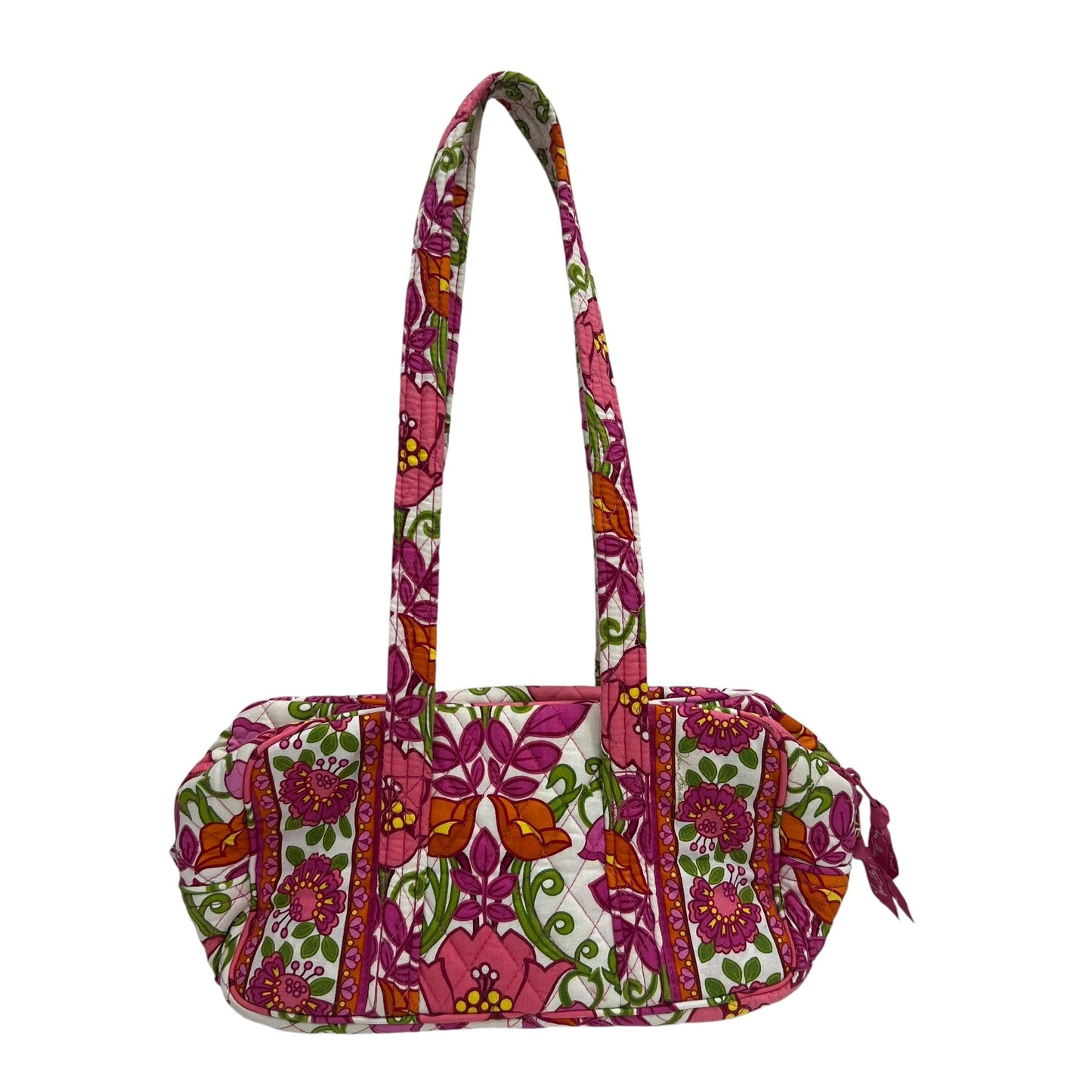 Handbag By Vera Bradley In Cream & Pink, Size:Medium