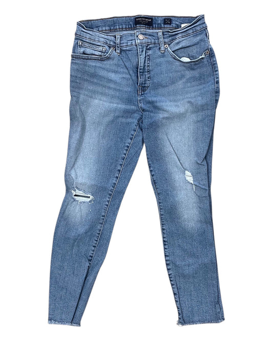 Jeans Skinny By Lucky Brand In Blue Denim, Size:10