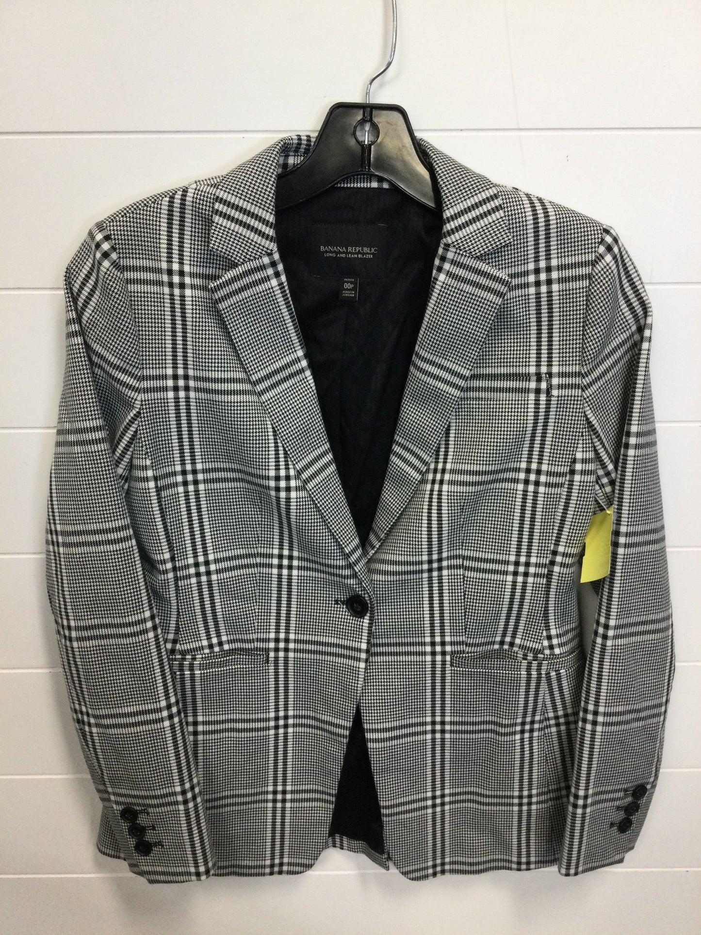 Blazer By Banana Republic In Black & White, Size:0P