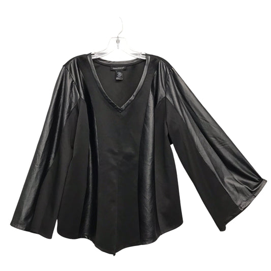 Top Ls By Ashley Stewart In Black, Size:3X