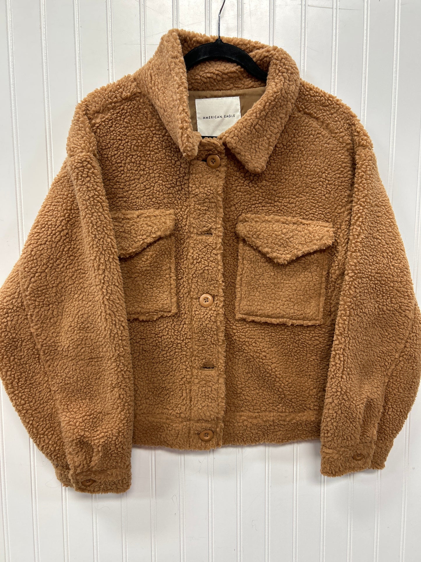 Jacket Fleece By American Eagle In Brown, Size:S