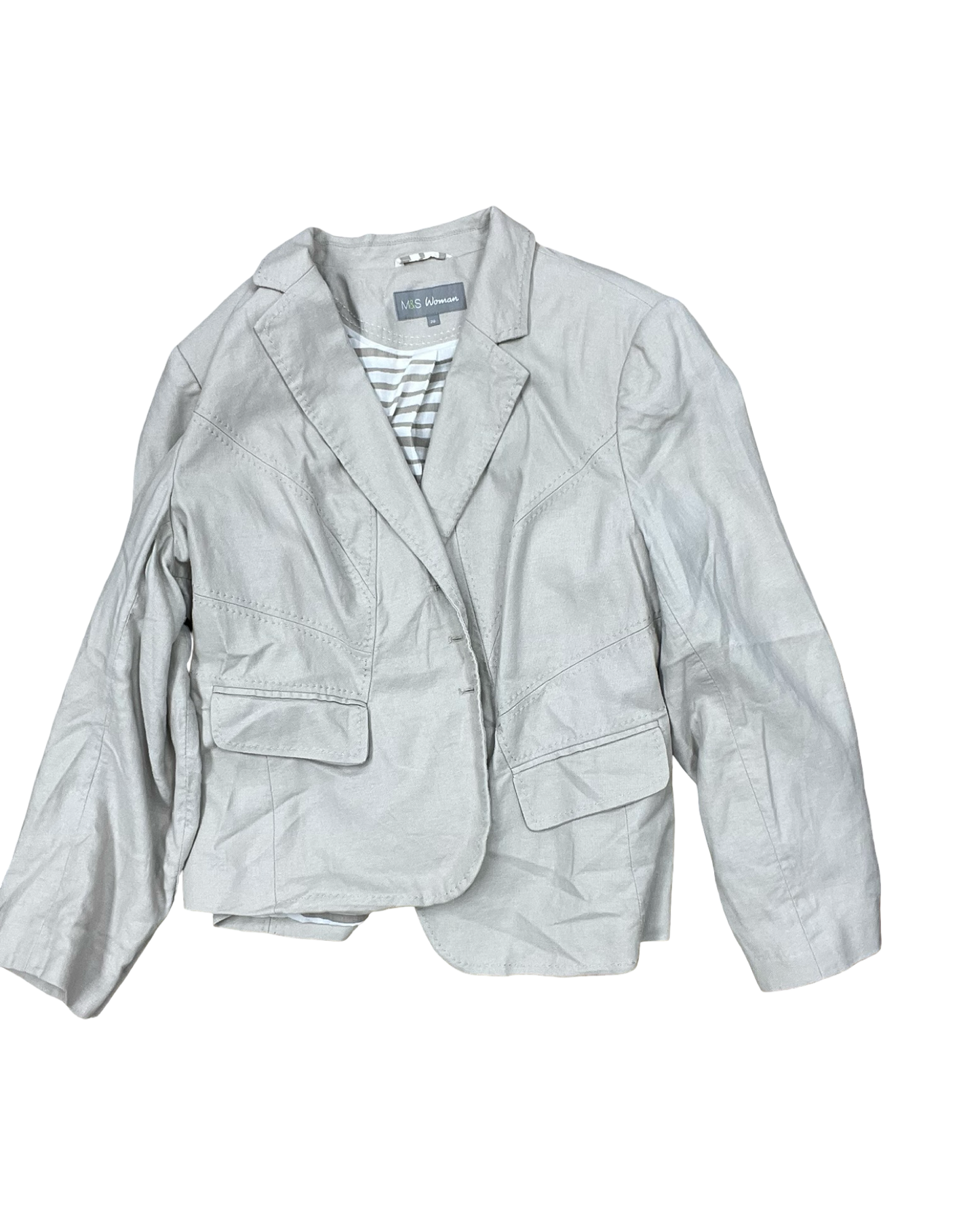 Blazer By Clothes Mentor In Cream, Size:2X