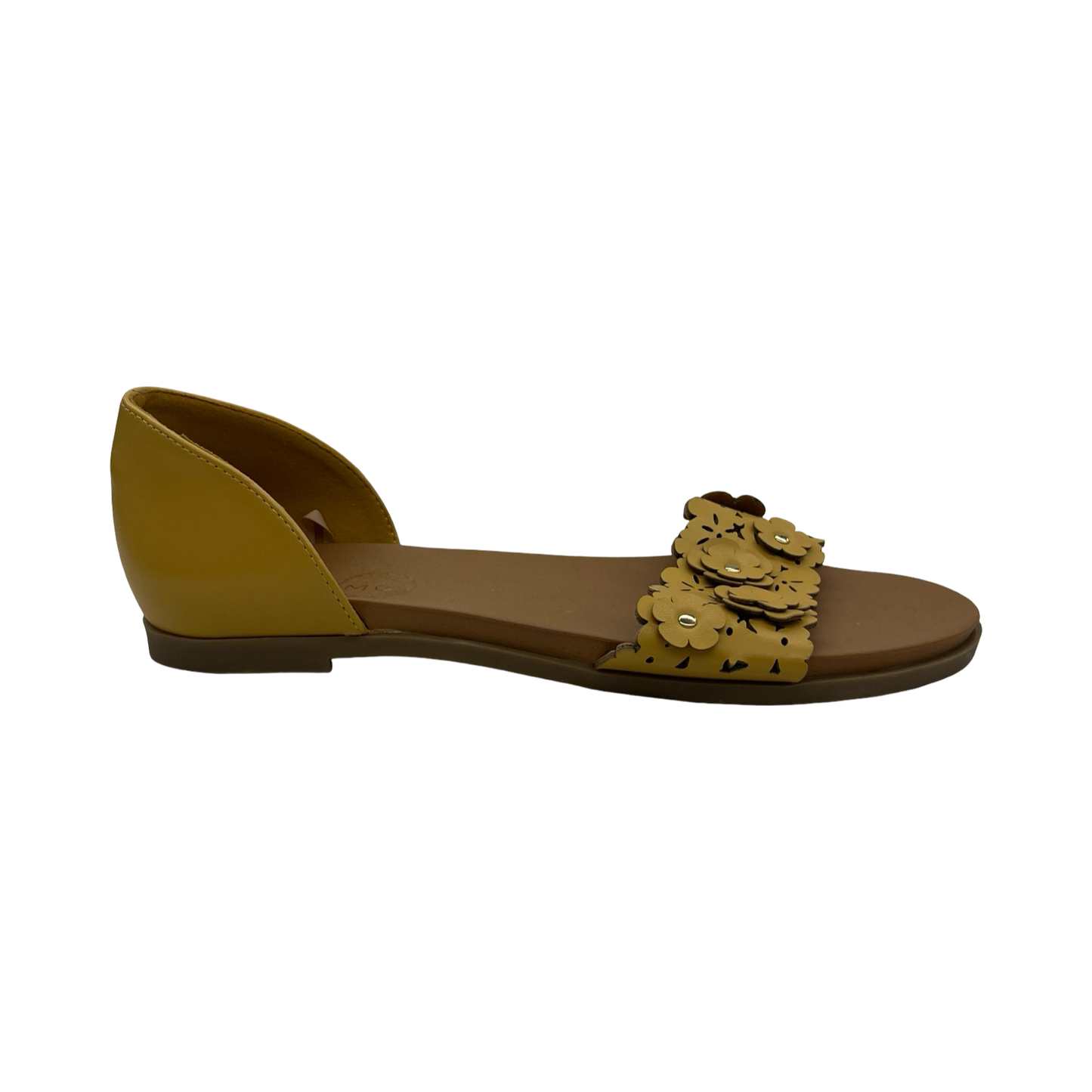 Sandals Flats By Clothes Mentor In Yellow, Size:8.5
