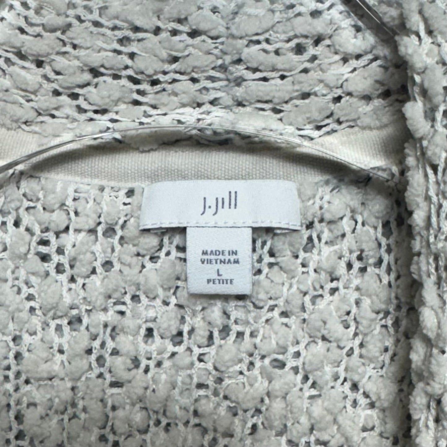 Sweater Cardigan By J. Jill In Grey, Size: L Petite