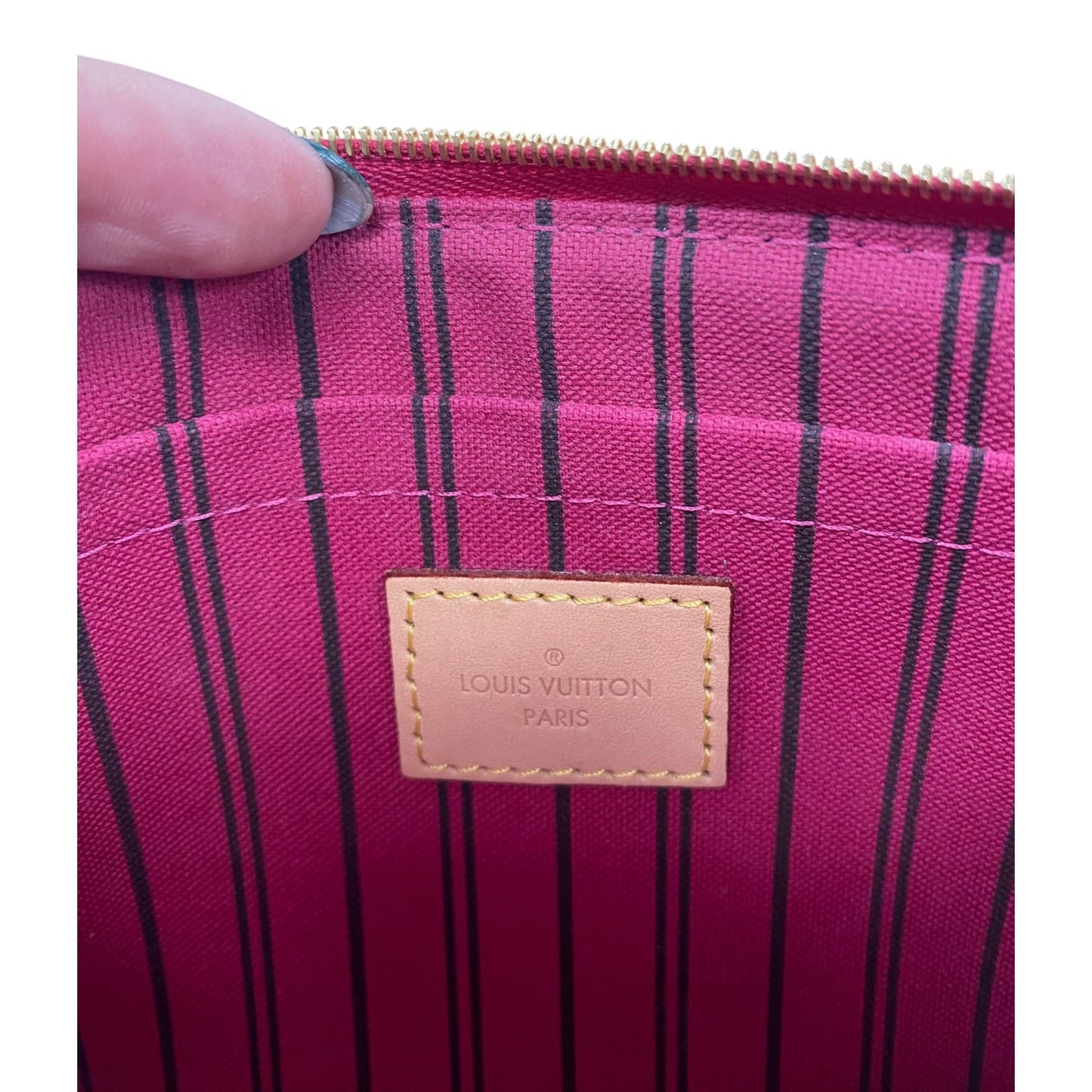Wristlet Luxury Designer By Louis Vuitton In Brown, Size:Medium