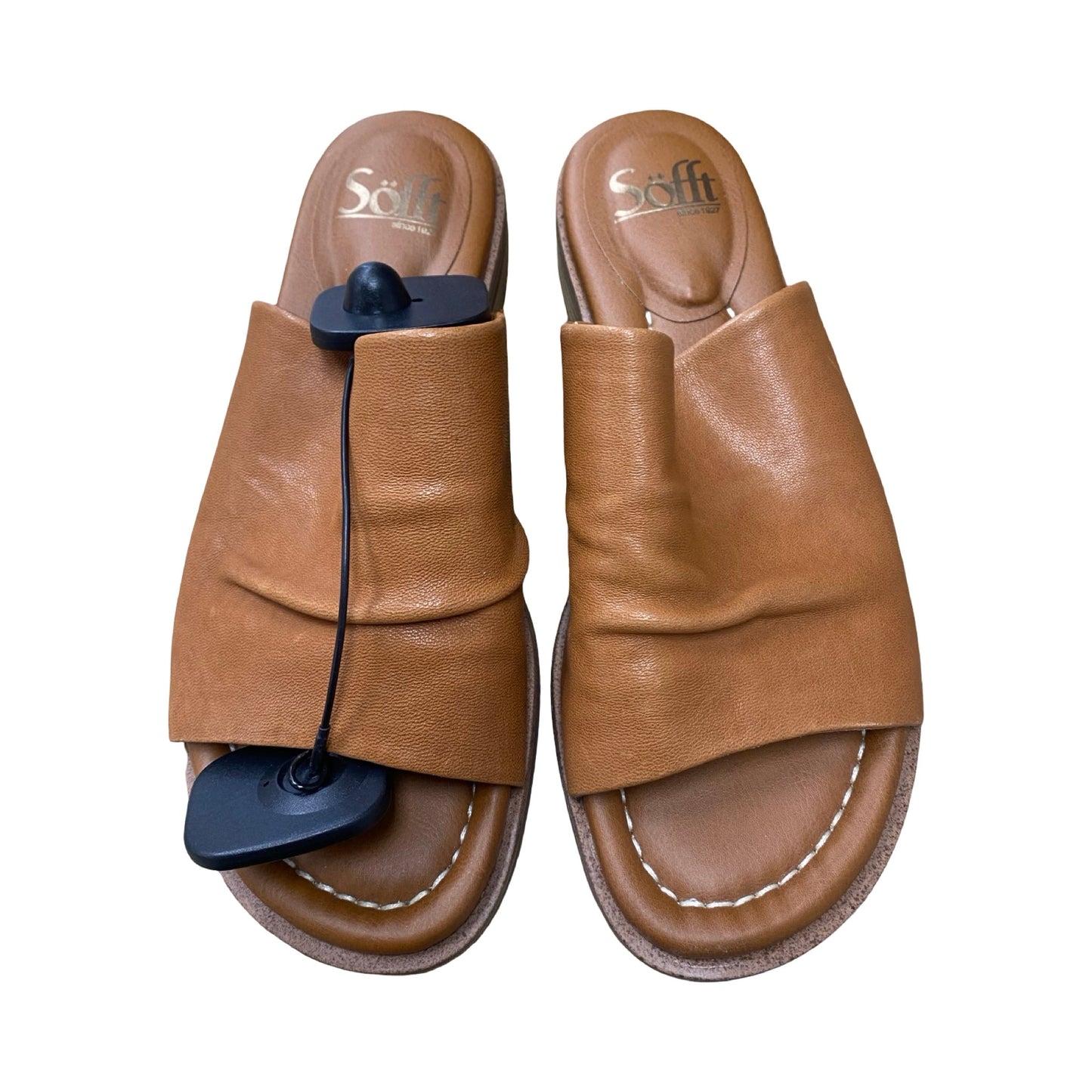 Sandals Heels Block By Sofft In Brown, Size:7