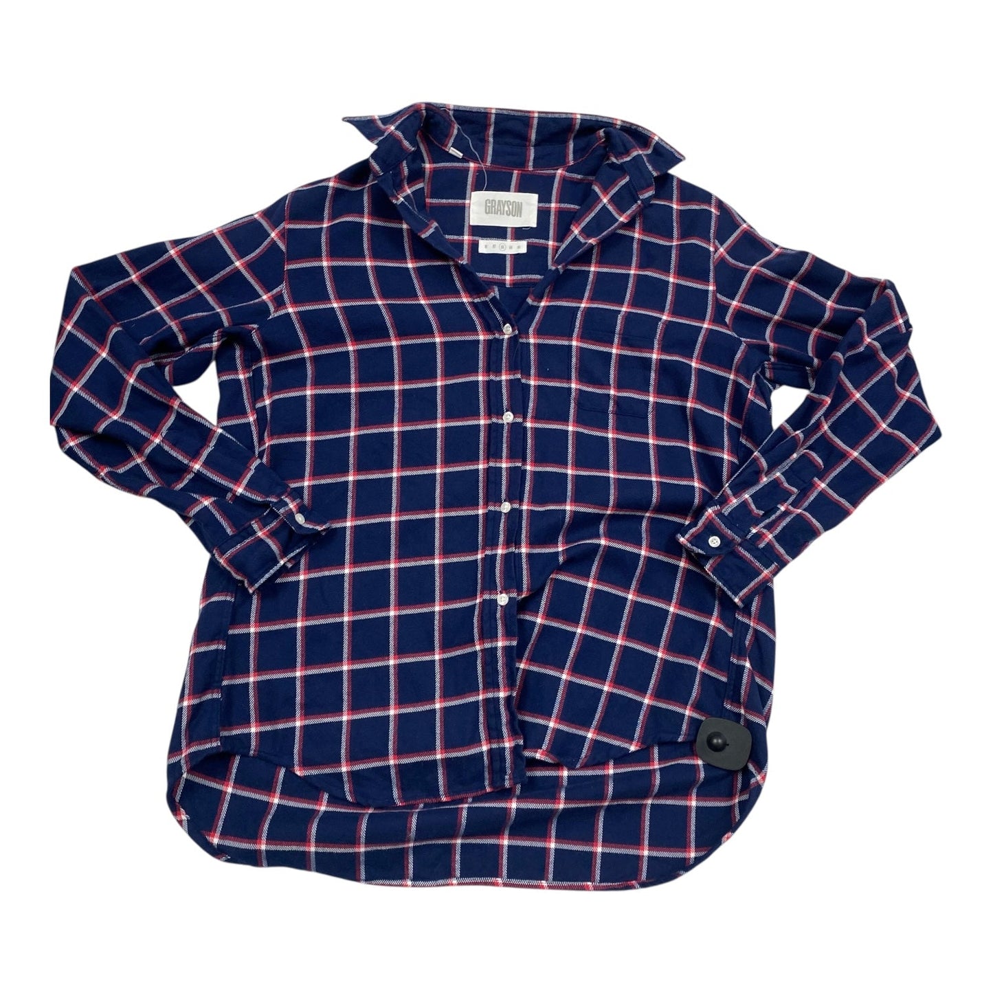 Top Ls By Grayson In Plaid Pattern, Size:M