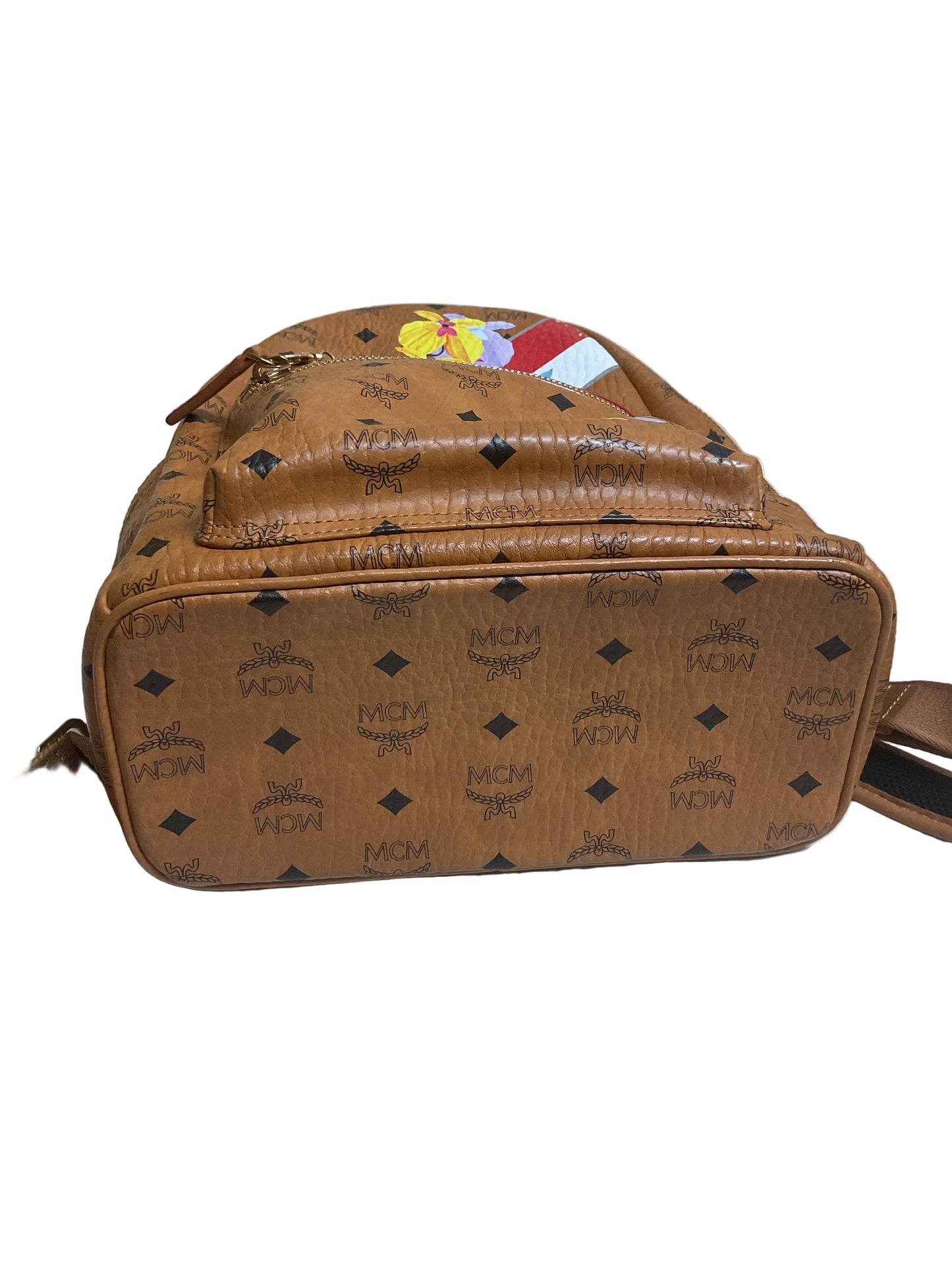 Backpack Luxury Designer By Mcm In Brown, Size:Medium