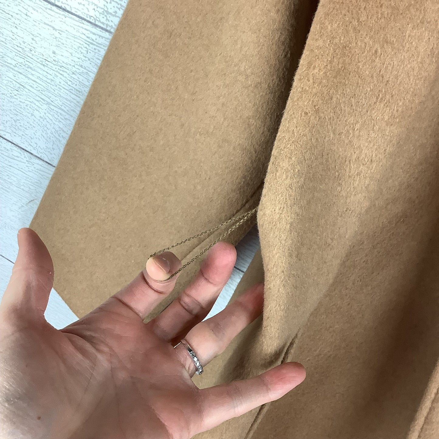 Coat Wool Blend By Express In Brown, Size: L