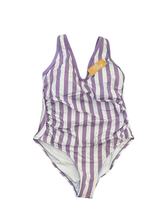 Swimsuit By Kona Sol In Purple & White, Size:Xl