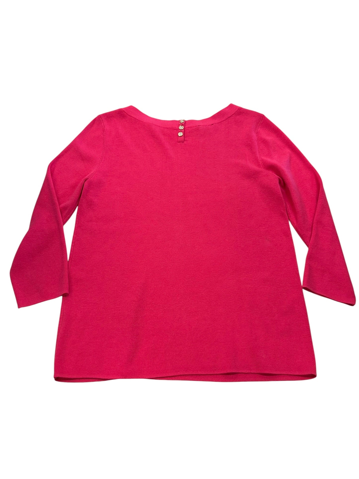 Top 3/4 Sleeve By Talbots In Pink, Size:L