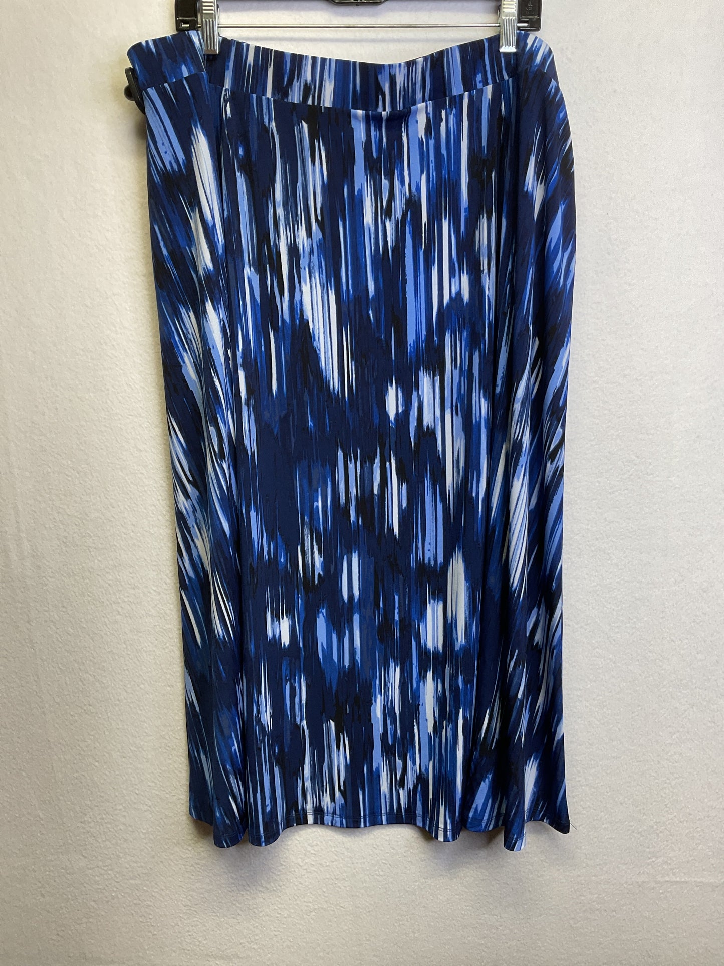 Skirt Midi By Investments In Blue & White, Size:Xl