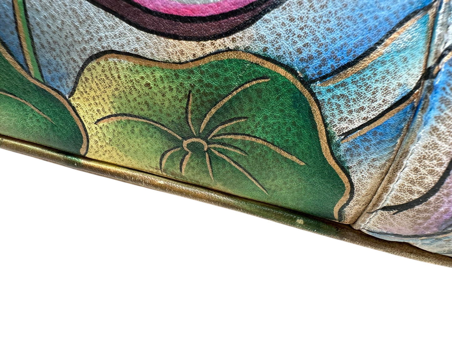 Handbag Leather By Anuschka In Multi, Size:Large
