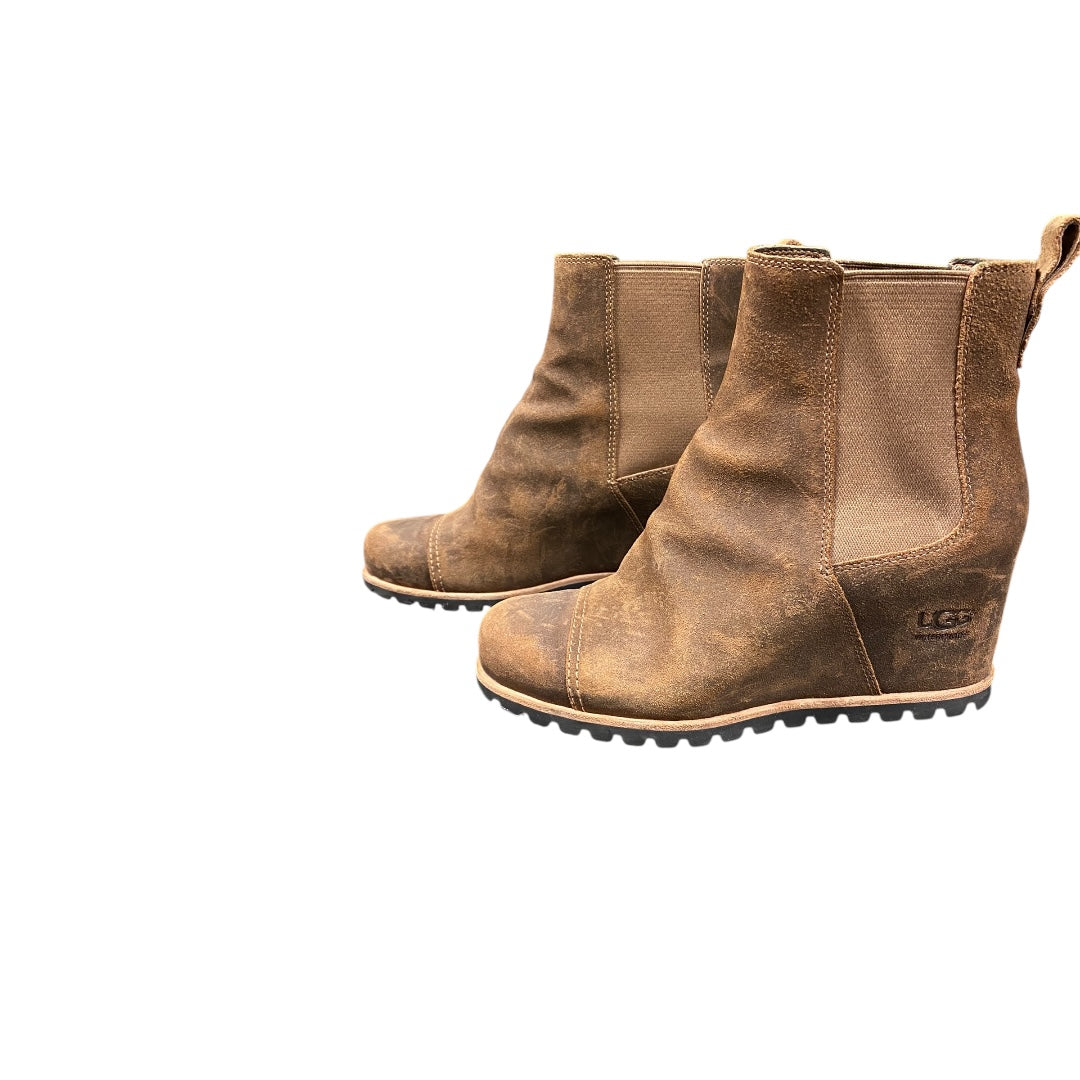 Boots Designer By Ugg In Brown, Size:8.5