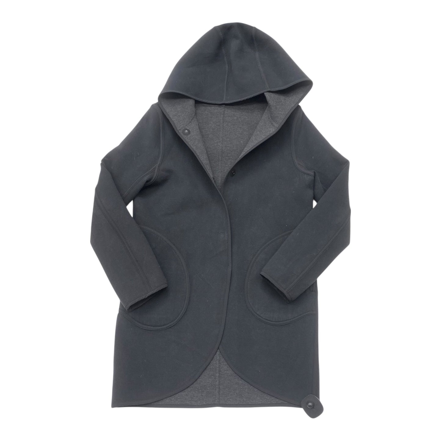 Athletic Jacket By Lululemon In Black & Grey
