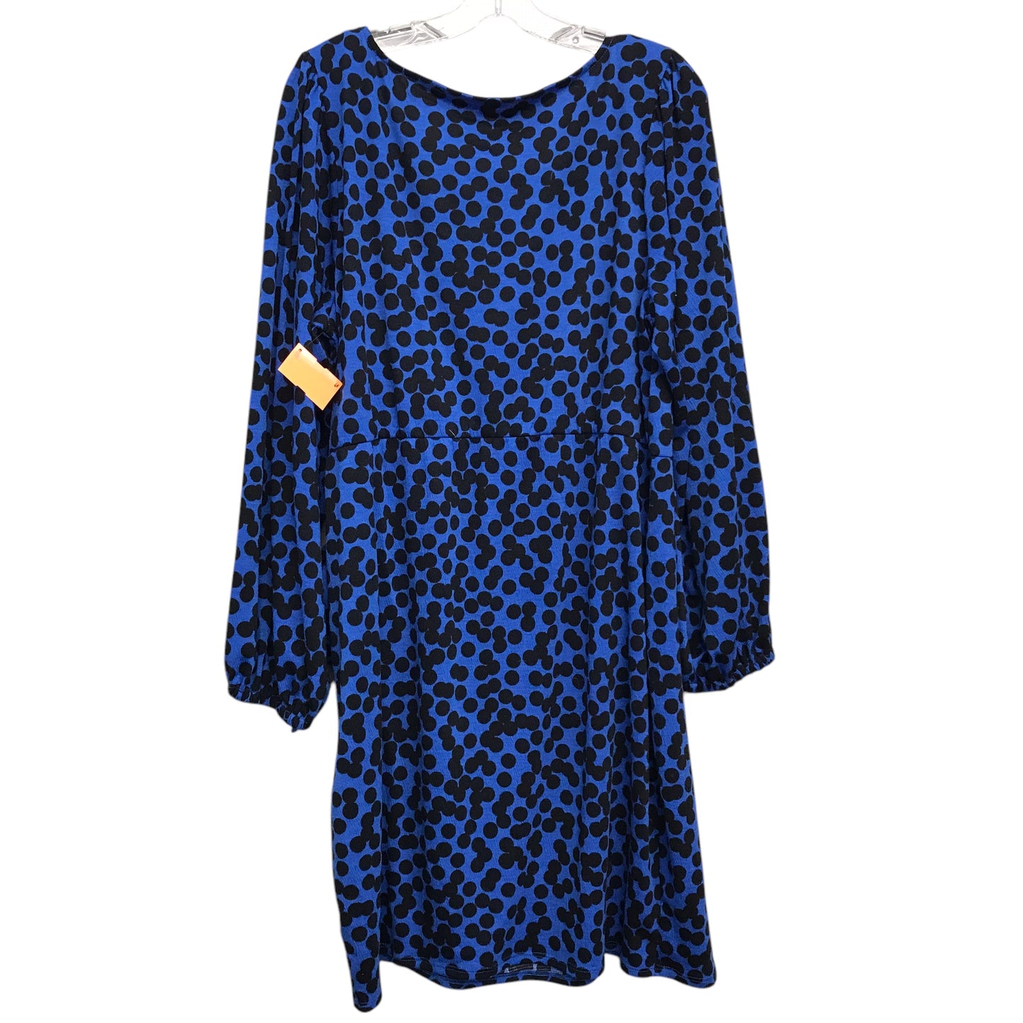 Dress Casual Short By Ava & Viv In Black & Blue, Size:1X