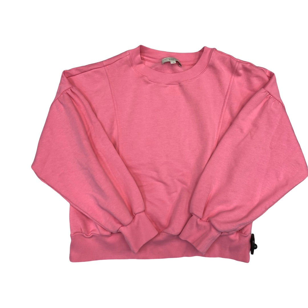 Sweatshirt Crewneck By Loft In Pink, Size:L