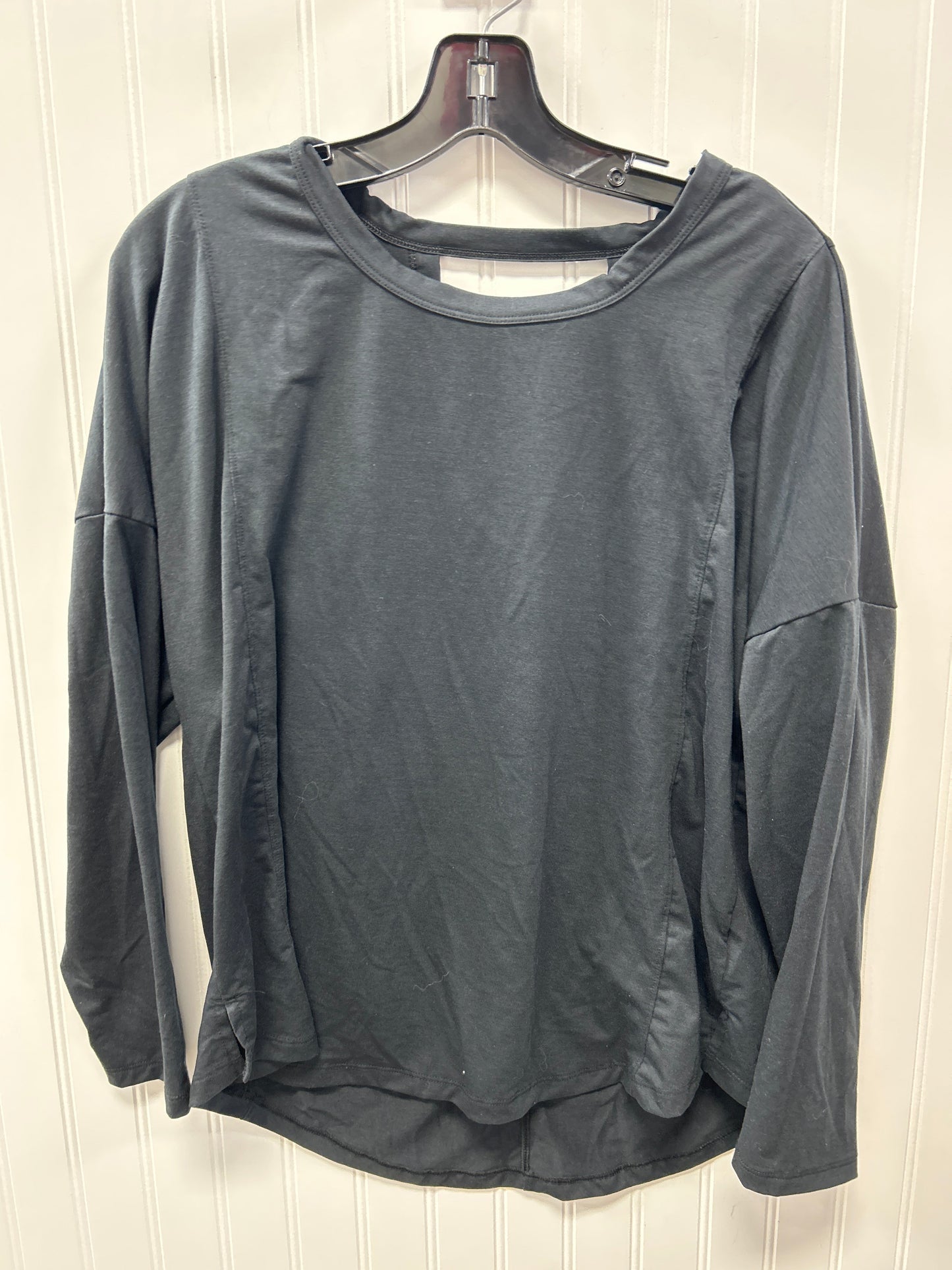 Athletic Top Ls Crewneck By All In Motion In Black, Size:L