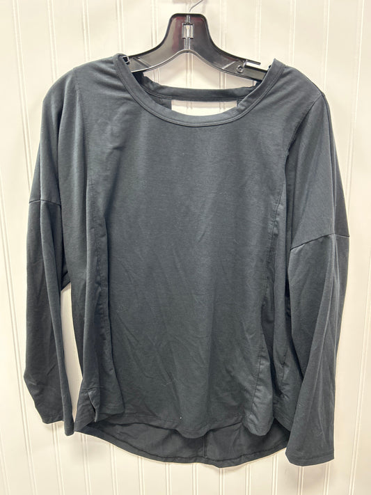 Athletic Top Ls Crewneck By All In Motion In Black, Size:L