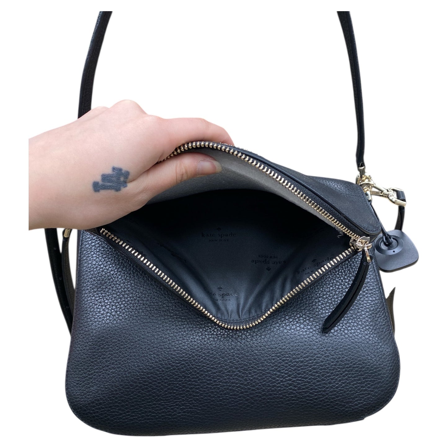 Handbag Designer By Kate Spade In Black, Size:Medium