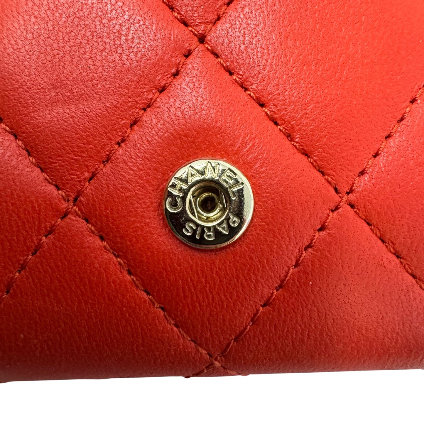 Matelasse Quilted Leather CC Cardholder Wallet Luxury Designer By Chanel, Size: Small