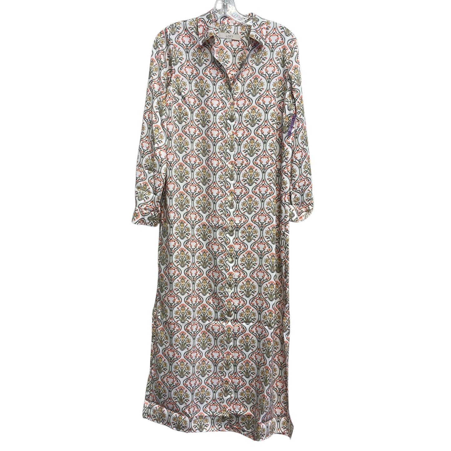 Dress Casual Midi By Loft In Floral Print, Size:Xs