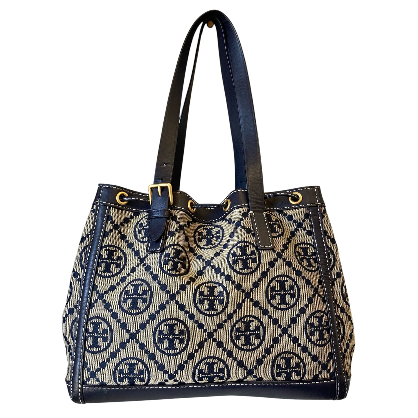 Handbag Designer By Tory Burch In Tan, Size:Medium