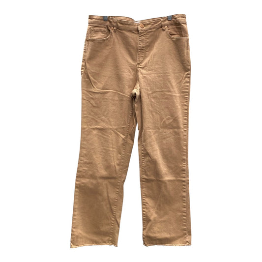 Jeans Straight By Loft In Tan, Size:12