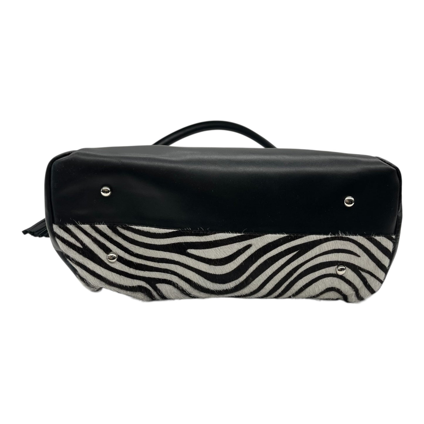 Handbag Leather By Cmc In Zebra Print, Size:Medium